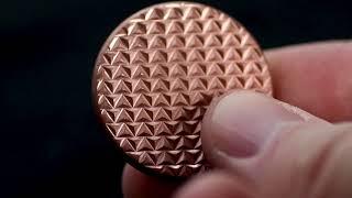 Duplex Worry Coin Showcase, Solid Copper