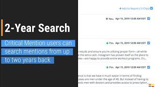 Did You Know - 2-Year Search with Critical Mention