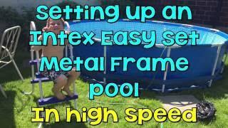 Setting Up an Intex Easy Set Metal Frame Pool - In High Speed