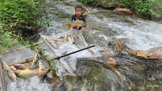 FULL VIEO: 30 days of orphan boy khai making fish traps to sell  ancient fish catching technique