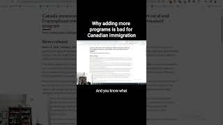 Why adding more programs is bad for Canadian immigration #ircc  #irccupdate  #canadaimmigration