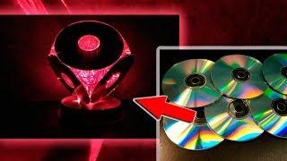 CD DISC NIGHT LAMP - How to Make Lamp from Old CD - 5 dakikada hallet - Светильник своими руками