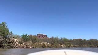 Slate Southwest breeze flowing down stream post, upstream, paddle… Salt river