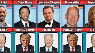 Famous Actors Who Support Joe Biden or Donald Trump