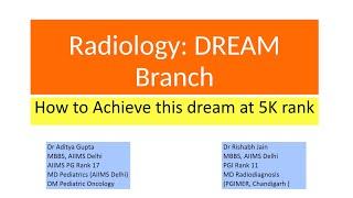 Radiology - The dream branch and how to achieve this dream at Rank 5K.