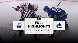 Oilers at Canucks | October 4, 2024 | NHL Full Game Highlights