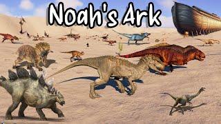 200 Dinosaurs Animals Race in Noah's Ark Planet Zoo included T-Rex, Stegosaurus, & Indominus Rex