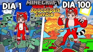 Sobreviví 100 DÍAS en un APOCALIPSIS ZOMBIE en Minecraft HARDCORE!