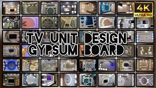 latest TV Unit Design Pop gypsum for bedroom hall master bedroom design photo #tv #trending