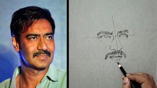 Drawing Ajay Devgan Sir freehand sketch #art #artist #drawing #sketch