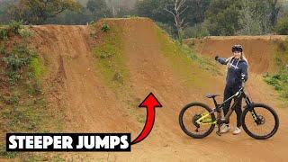 RIDING THESE STEEPER JUMPS!