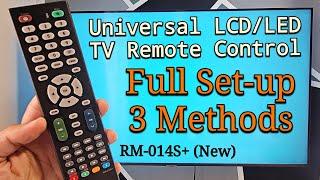 Universal LCD/LED Tv Remote Control Settings | RM-014S+ New Full Setup Manual (Connect to Tv)