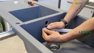 Geranite sink install - نصب سینک گرانیت
