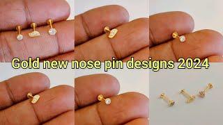 latest gold nose pin designs with price 2024/gold new nose pin designs with price