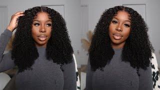 Most Realistic Afro- Kinky Curly Glueless Wig Install ft. Shimmer Wig