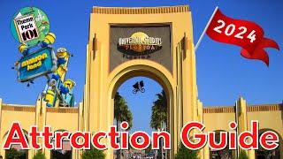 Universal Studios Florida ATTRACTION GUIDE - 2024 - NEW Minion Land - Universal Orlando Resort