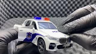 Unboxing Macheta BMW X6 replica de politie deschide usi fata, capota, portbagaj, lumini si sunete