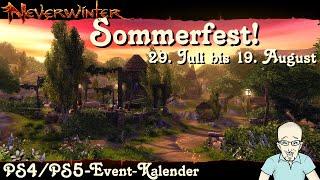 NEVERWINTER: Event-Kalender Das Sommerfest! - 29. Juli bis 19. August - Ereignis PS4 PS5 deutsch