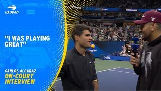 Nick Kyrgios Interviews Carlos Alcaraz | On-Court Interview | 2024 US Open Round 1