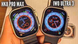 Smartwatch HK8 PRO MAX VS IWO ULTRA 3! - Qual possui a melhor tela? - Qual é o mais completo?