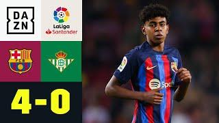 15 jähriger Debütant mit Riesenchance: FC Barcelona - Real Betis | LaLiga | DAZN Highlights