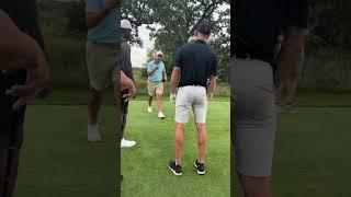 Showing former Bears legend Robbie Gould some tips on the course  #golf #shorts