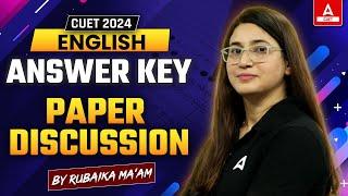 CUET English Answer Key 2024 15 May Live Paper Analysis | CUET Paper Solutions 