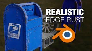 Realistic edge rust or edge wear in blender EEVEE Without Using UVs 