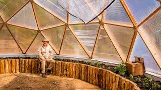 Building Heated Raised Beds in an OFF GRID Greenhouse  Growing a Food Forest  Wilderness Garden