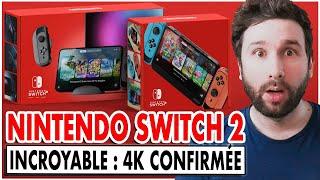 NINTENDO SWITCH 2 : INCROYABLE 4K CONFIRMÉE  CA VA ETRE LE FEU !! ( BREVET, ANALYSES & RUMEUR )