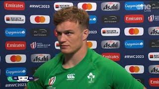 Josh van der Flier reacts to Ireland's World Cup exit.