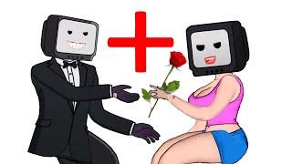 TV MAN + TV GIRL = ??? | skibidi toilet animation