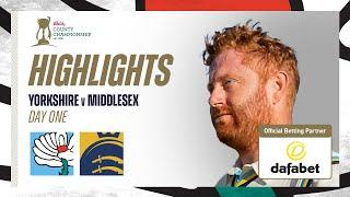 Highlights: Yorkshire vs Middlesex - Day One | Bairstow shines with a century