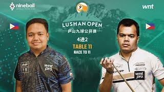 MARBOYS BILLIARDS  JEFREY RODA ️ CARLO BIADO  | RACE 11 | LUSHAN OPEN SEMIFINALS | WNT