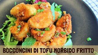 Come cucinare il tofu - Bocconcini di tofu croccante alla salsa di funghi