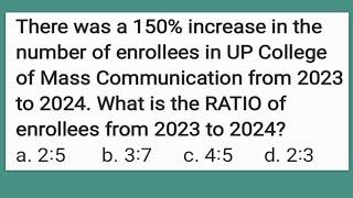 150% increase in the number of enrollees. What is the RATIO of enrollees?