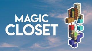 Magic Closet  (Armor Swapper & Hidden Entrance) | Minecraft Java 1.15 - 1.21.4 Redstone Tutorial