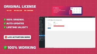 HT Mega Menu Pro Addons with License Key | Elementor Addons | Genuine Lifetime Activation Key