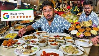Trying GOOGLE Top Rated Unlimited Luxury Food Buffet | Street Food India