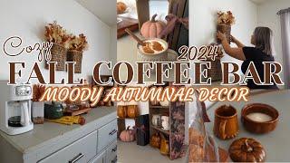 COZY️FALL COFFEE BAR 2024!FALL DECORATE WITH ME, COFFEE BAR IDEAS #falldecor #autumn #coffeebar