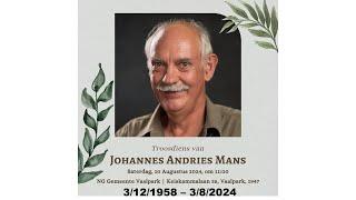 Troosdiens: Andries Mans