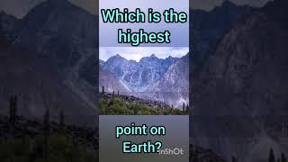 which is the highest point on Earth?|# Shorts |World of notes untold