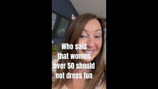 WOMEN OVER 50 FASHION | Fun outfits for OVER 50 WOMEN #shorts #womensfashion