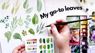 Top 10 watercolor leaves - how to paint them, what colors to use