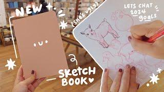 getting a new sketchbook (again) ️ let's chat about some goals for 2024!