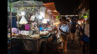 [4K] Night walking around Bangkok food paradise destination on Happyland Bangkapi