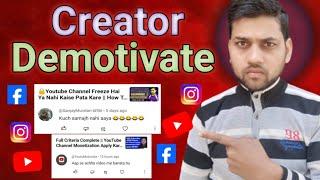 Kis Tarah Ka Comment Dekhkar Creator Demotivate Ho Jata Hai || Facebook Instagram YouTube Creator