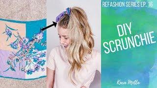 Refashion Series Ep 16 DIY Tied Scrunchie from a Scarf