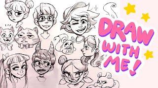 Starting A New Sketchbook! Draw With Me  Sketchbook Session 1