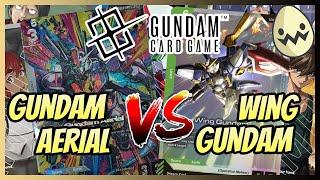 Gundam Card Game: Blue/White Gundam Aerial VS Green/Blue Wing Gundam! Updated Card Pool!